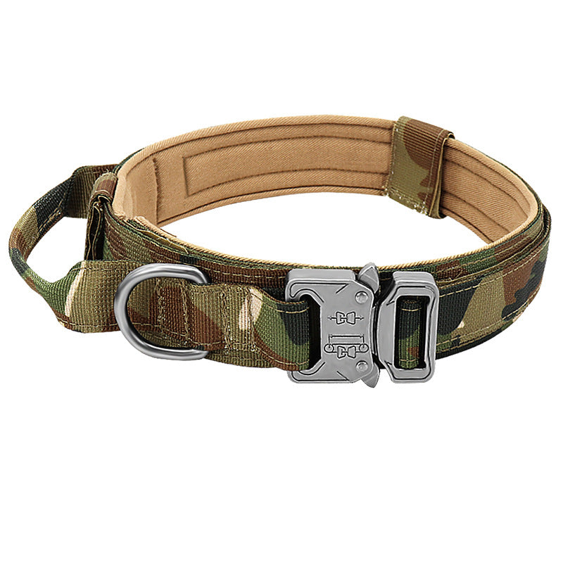 Tactical Dog Collar – Heavy-Duty Nylon, No-Pull, Adjustable for Large Dogs