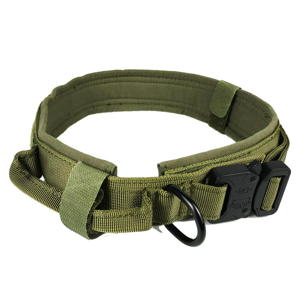 Tactical Dog Collar – Heavy-Duty Nylon, No-Pull, Adjustable for Large Dogs