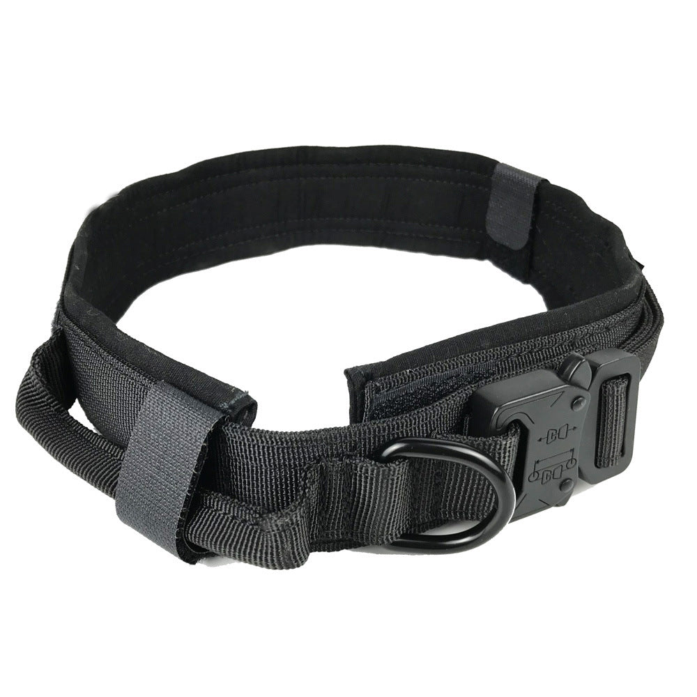 Tactical Dog Collar – Heavy-Duty Nylon, No-Pull, Adjustable for Large Dogs