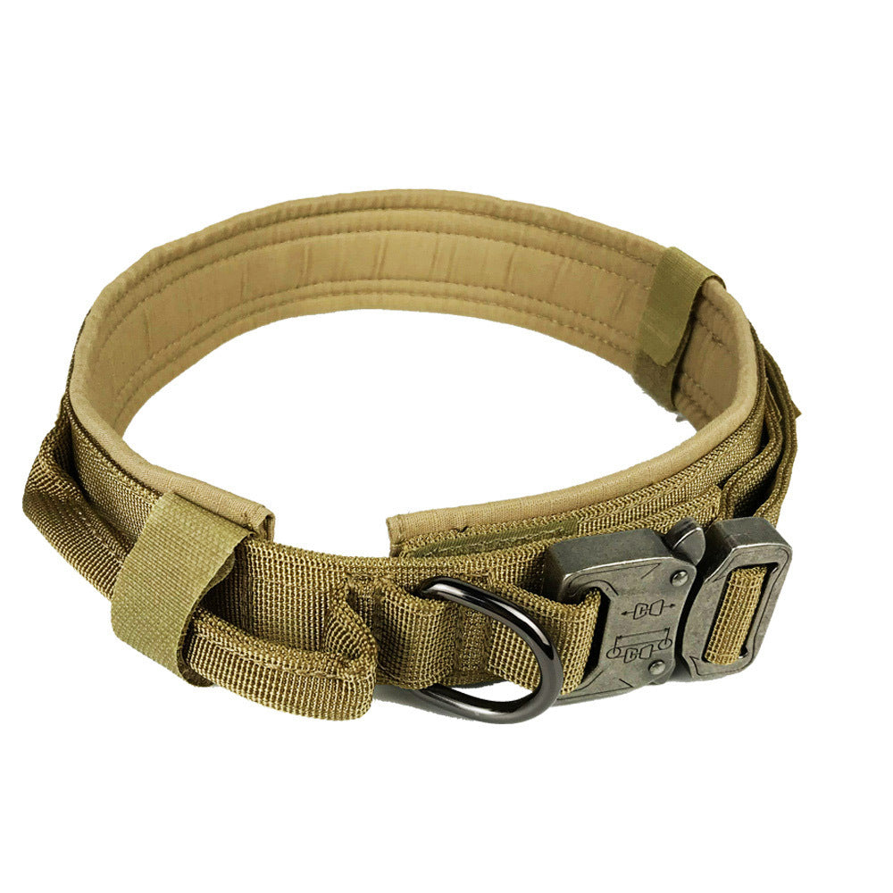 Tactical Dog Collar – Heavy-Duty Nylon, No-Pull, Adjustable for Large Dogs