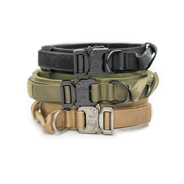 Tactical Dog Collar – Heavy-Duty Nylon, No-Pull, Adjustable for Large Dogs