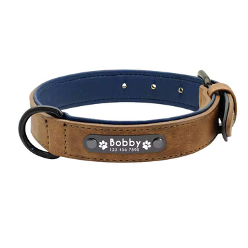 Custom Leather Dog Collar & Leash Set