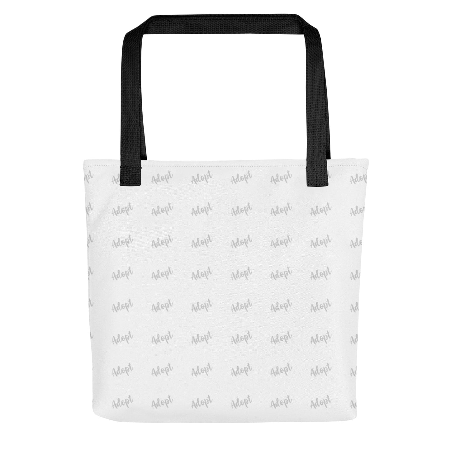"Adopt A Personal Stalker" English Bulldog Tote Bag | B&W Colored