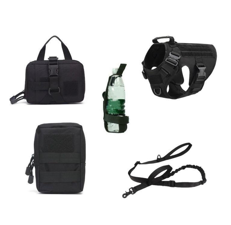 Tactical Dog Harness and Leash Set – Adjustable K9 Training Vest for German Shepherd and All Dog Breeds