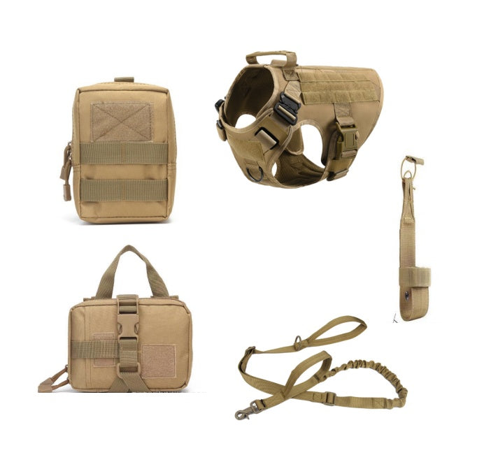 Tactical Dog Harness and Leash Set – Adjustable K9 Training Vest for German Shepherd and All Dog Breeds