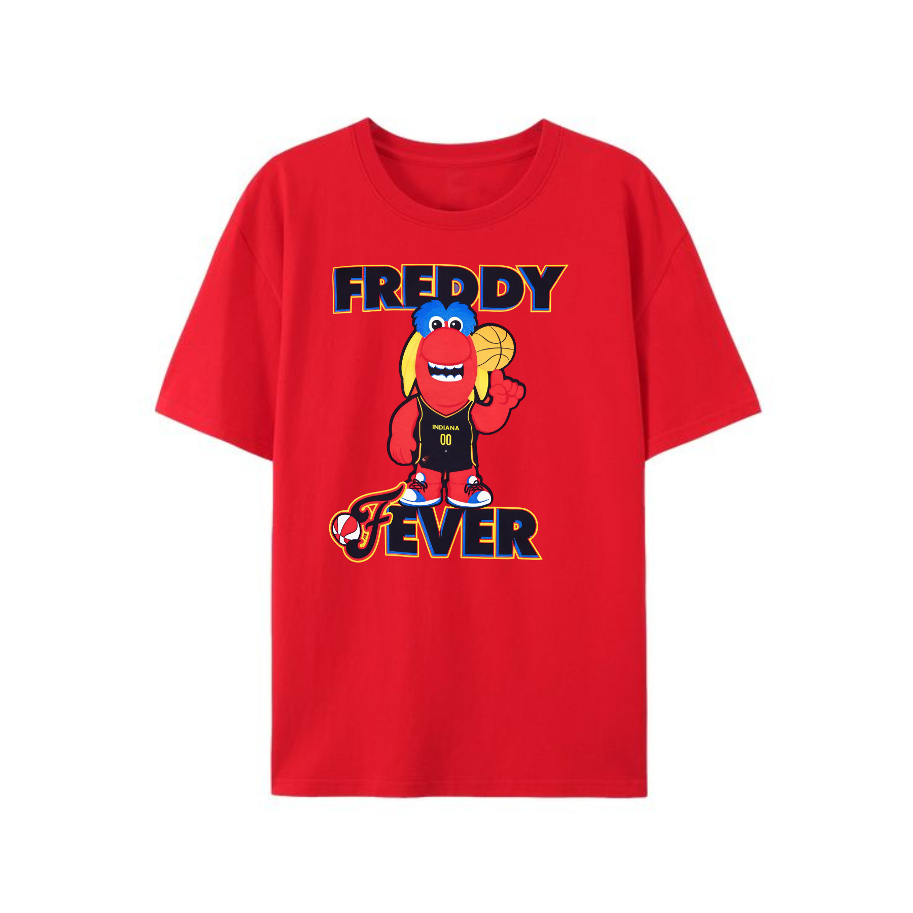 Youth Indiana Fever "Freddy Fever" T-Shirt – Red Graphic Tee by Something Inked