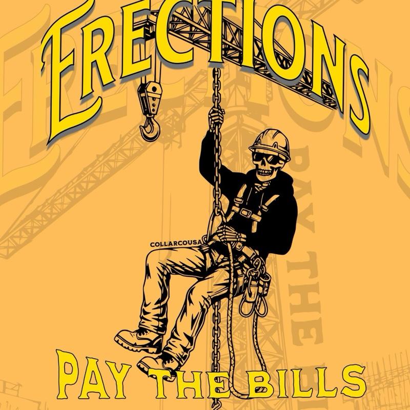 Crane Operator "Pays the Bills" T-Shirt - Blue Collar Workwear Men's Tee