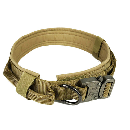 Tactical Dog Collar – Heavy-Duty Nylon, No-Pull, Adjustable for Large Dogs