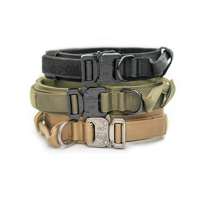 Tactical Dog Collar – Heavy-Duty Nylon, No-Pull, Adjustable for Large Dogs
