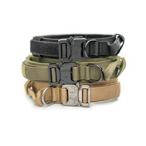 Tactical Dog Collar – Heavy-Duty Nylon, No-Pull, Adjustable for Large Dogs