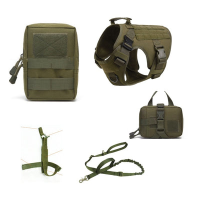 Tactical Dog Harness and Leash Set – Adjustable K9 Training Vest for German Shepherd and All Dog Breeds