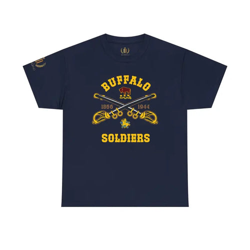 Buffalo Soldiers Heavy Cotton Tee - Vintage Military & Black History Apparel