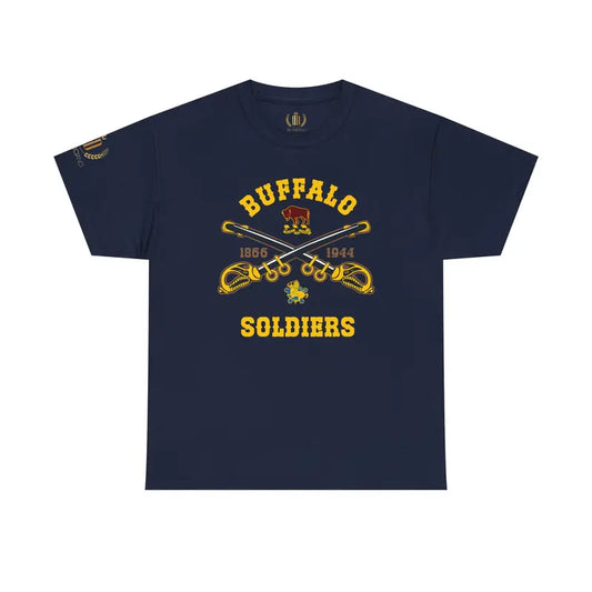 Buffalo Soldiers Heavy Cotton Tee - Vintage Military & Black History Apparel