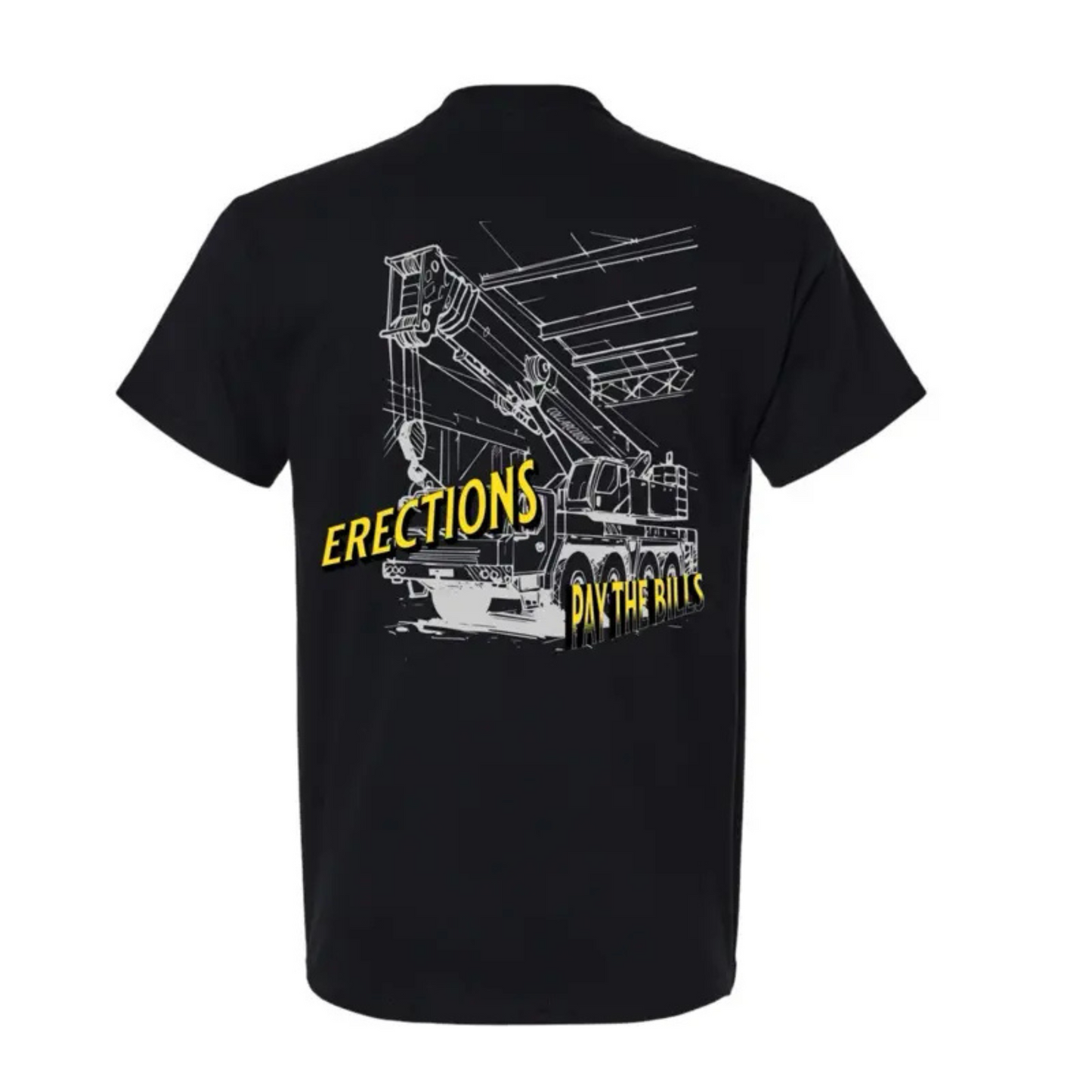 Crane Operator "Pays the Bills" T-Shirt - Blue Collar Workwear Men's Tee