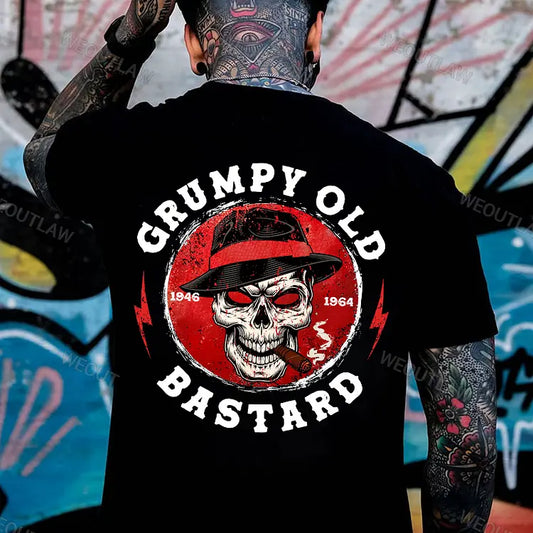 Grumpy Old Bastard T-Shirt – Humorous Men's Statement Tee, Funny Sarcastic Quote Shirt
