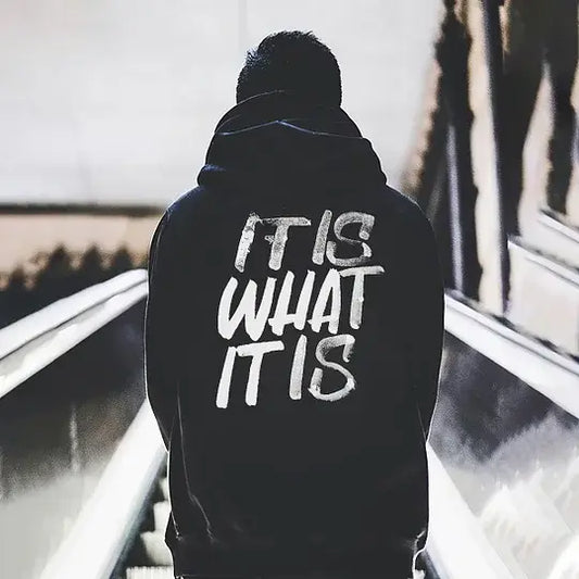 "It Is What It Is" Distressed Hoodie