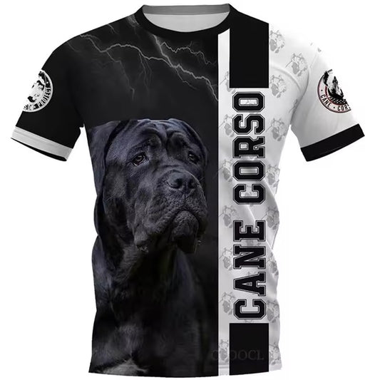 Cane Corso 3D Graphic T-Shirt for Men – Short Sleeve Casual Dog Lover Tee