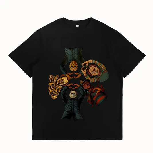 Y2k "Killers Friends" T-Shirt - Halloween Horror Movie Tee