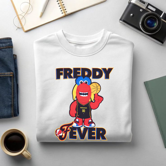 Youth Indiana Fever "Freddy Fever" T-Shirt – Red Graphic Tee by Something Inked