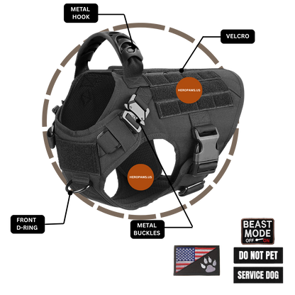 Tactical Dog Harness for Large Breeds