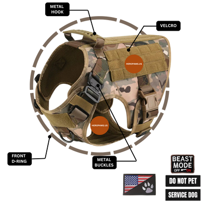 Tactical Dog Harness for Large Breeds