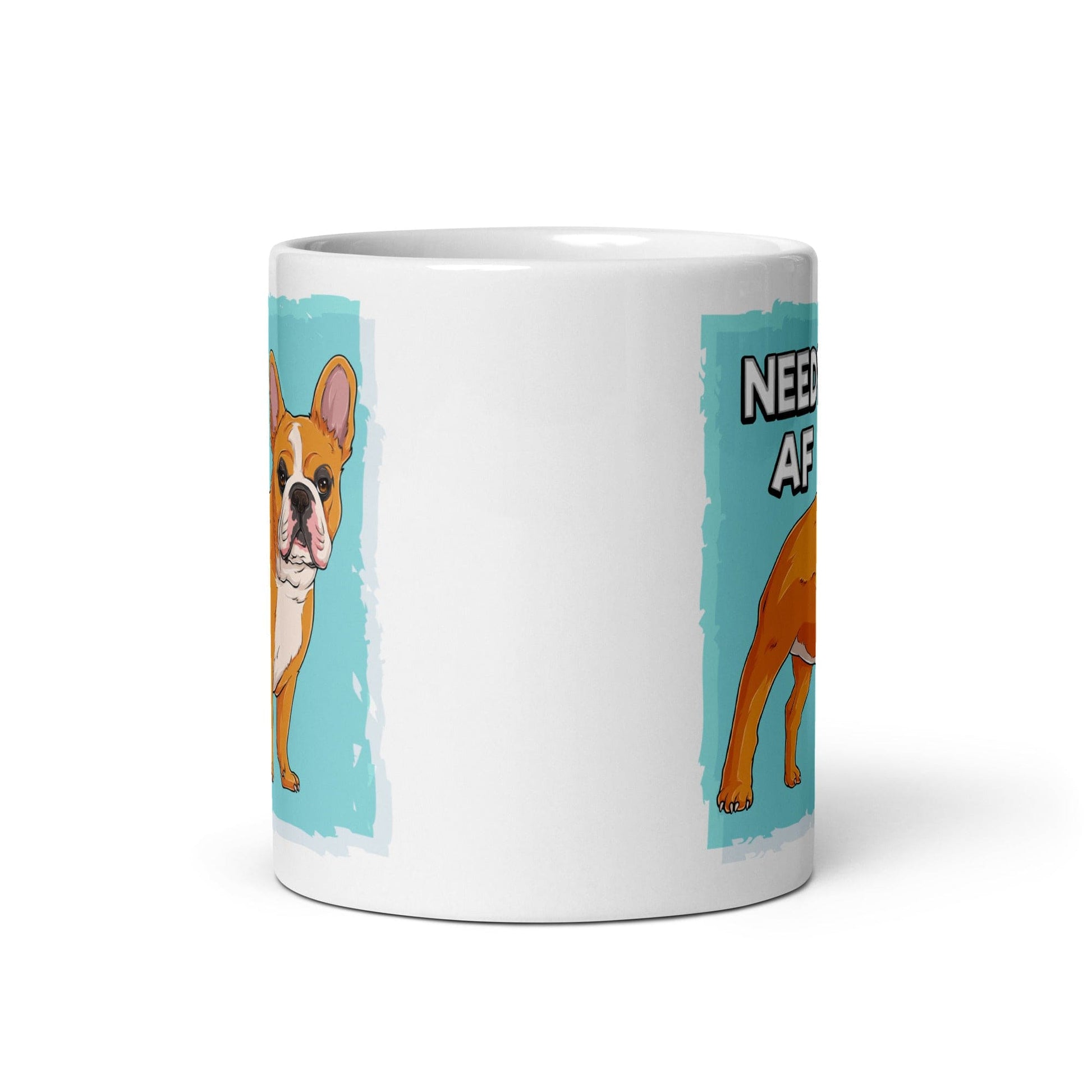 "Needy AF" French Bulldog Mug | Red & White Colored