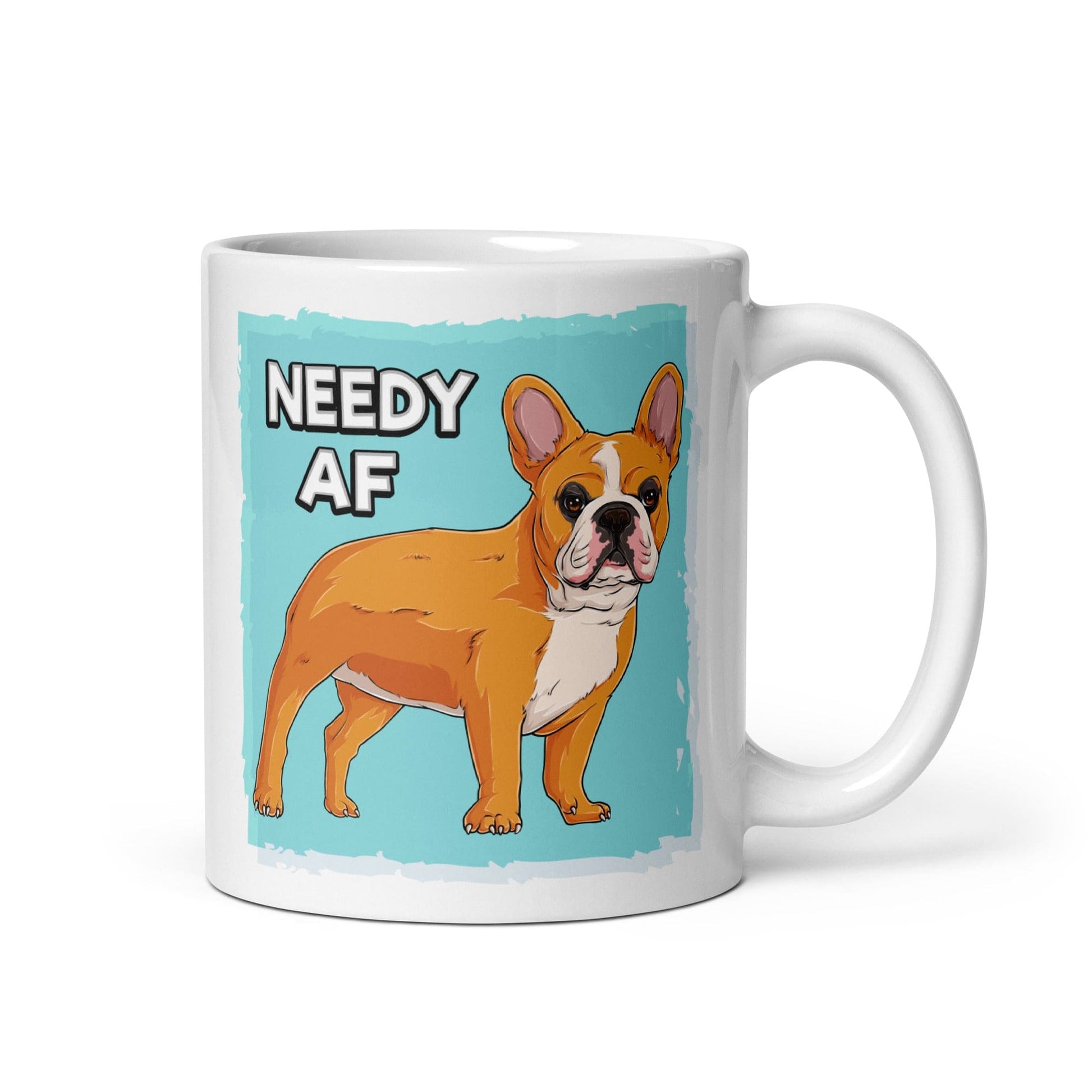 "Needy AF" French Bulldog Mug | Red & White Colored