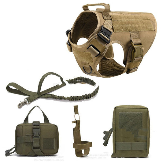 Tactical Dog Harness and Leash Set – Adjustable K9 Training Vest for German Shepherd and All Dog Breeds