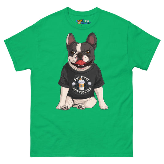 "But First Puppucinno" French Bulldog Men's Classic Tee