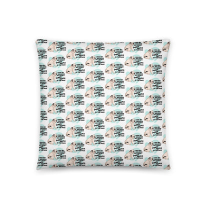 "I Hug My Bulldog" Throw Pillow | White & Black English Bulldog
