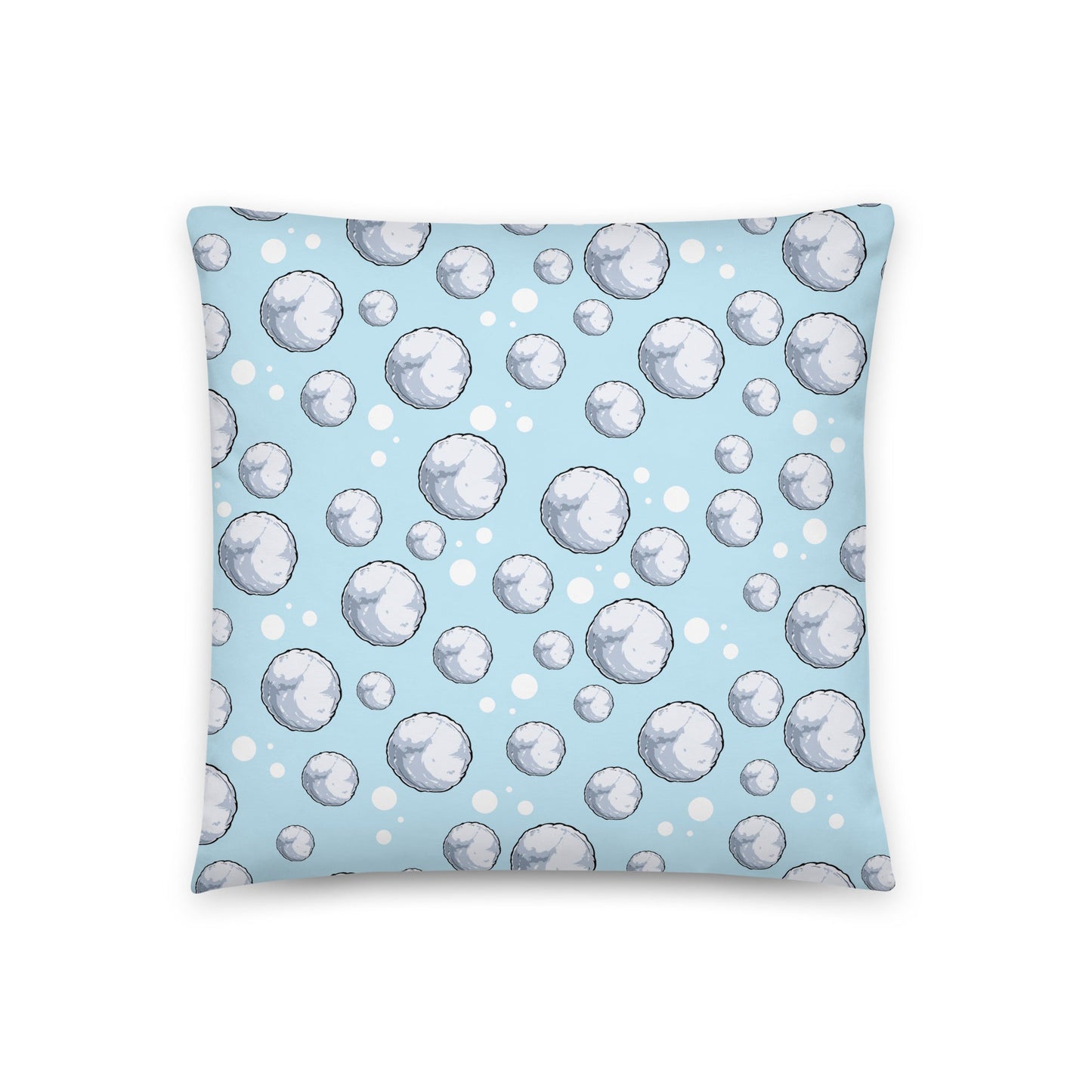 "Merry Christmas" Santa Frenchie Throw Pillow | Fawn & White Colored