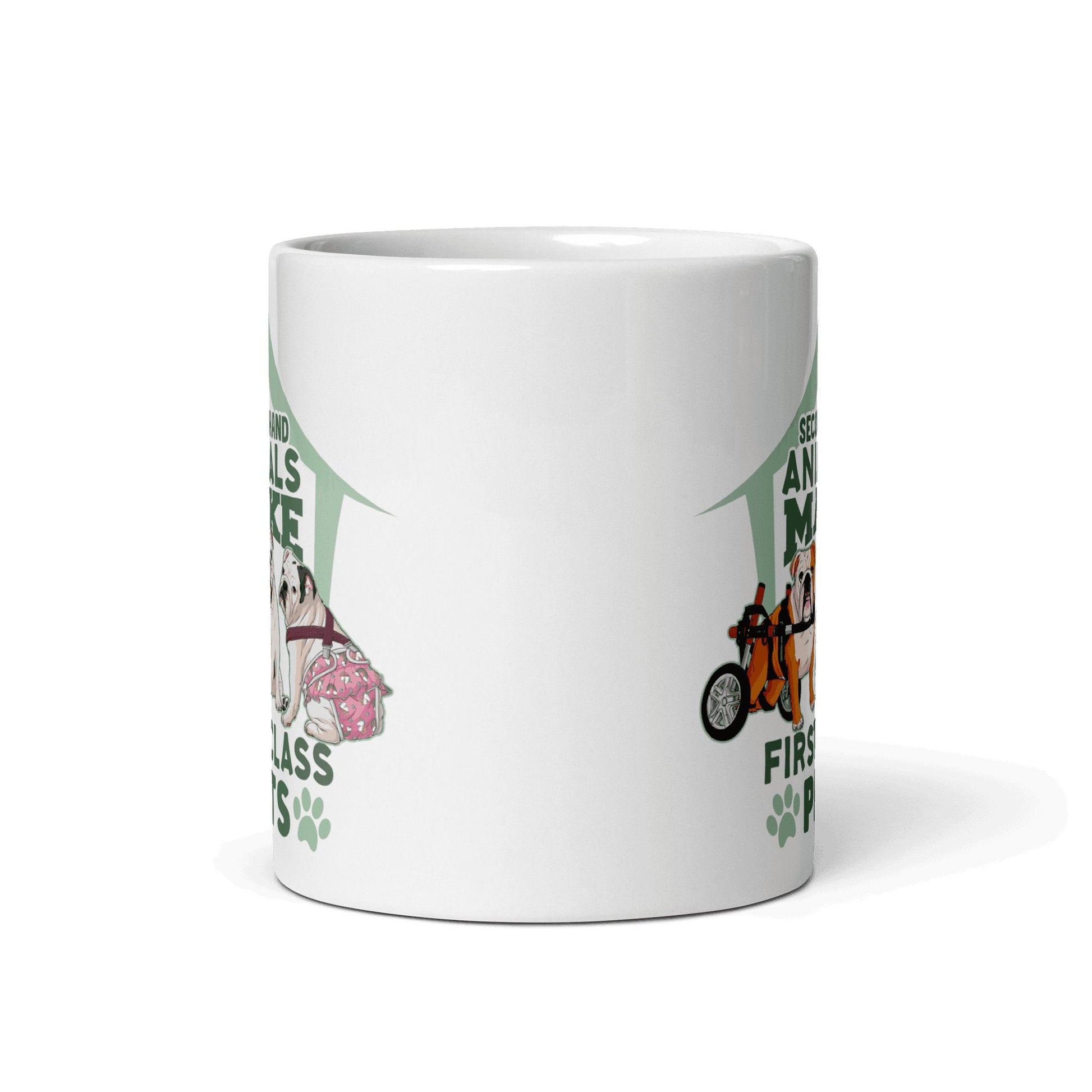 "Second Hand Animals Make First Class Pets" English Bulldog Mug