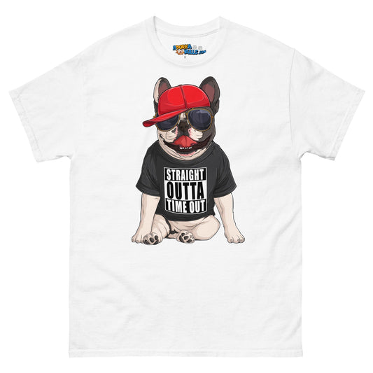 "Straight Outta Time Out" French Bulldog Men's Classic Tee
