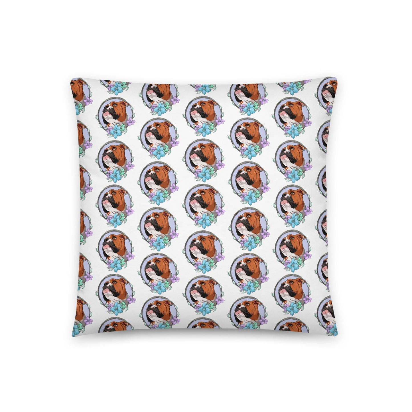 "You Don't Rescue Dogs, They Rescue You" English Bulldog Throw Pillow